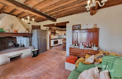 Landhaus kaufen Gaiole in Chianti, Toskana, RIF 3041 Wohnbereich mit Kamin