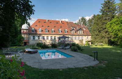 Palazzo in vendita Baden-Württemberg, Blick vom Pool