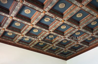 Historische Villa kaufen Torno, Lombardei, Coffered Ceiling