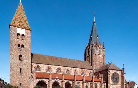 Wissembourg, Avenue de la Sous-Prefecture - Kirche St. Peter und Paul in Weißenburg/Wissembourg