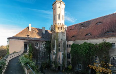 Püchau, Schloßstraße - Schloss Püchau, Landkreis Leipzig