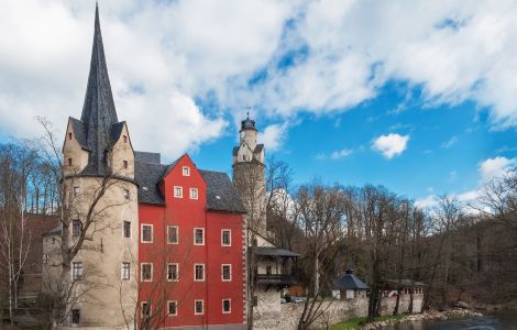 Hartenstein, Bahnhofstr. - Burg Stein - Zwickauer Mulde, Sachsen